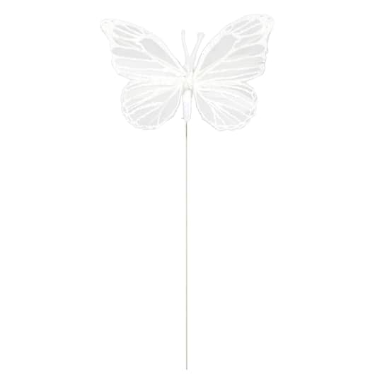 4" White Feather Butterflies, 5ct. by Ashland®